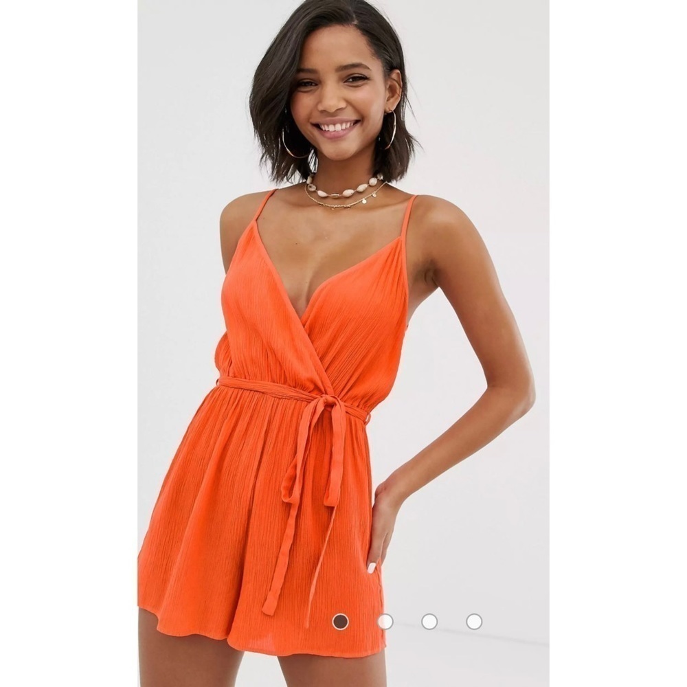NWT ASOS Wrap Tie Front Strappy Romper